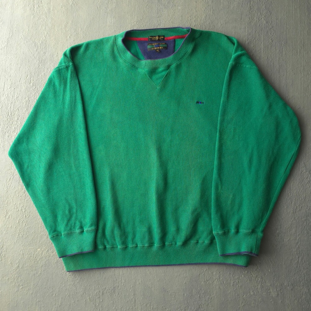 Vintage 90s Alexander Julian Colours Green Sweatshirt XXL Pullover